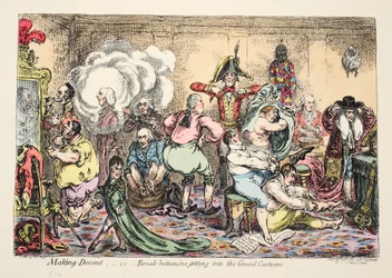 Haciendo Decente, es decir, los de Amplio Fondo poniéndose el Gran Traje, pub. 1806